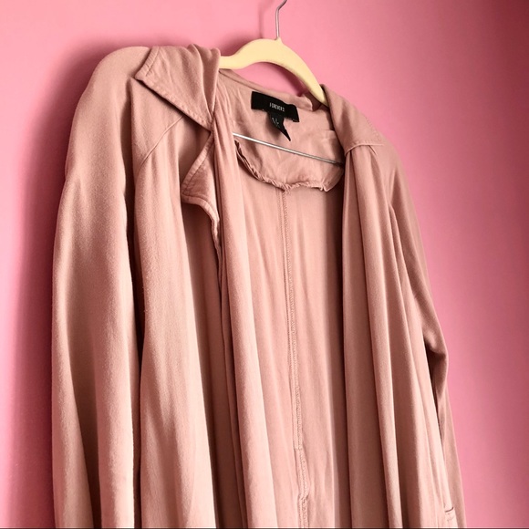Pale Pink Lightweight Trench Cardigan - Picture 5 of 7